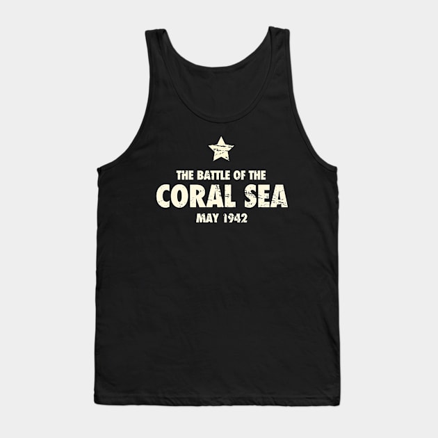 Battle Of Coral Sea - World War 2 / WWII Tank Top by Wizardmode